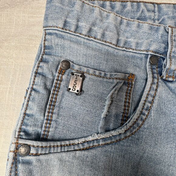 Triple Five Soul Men’s Sz 34 Light Wash Jorts‎ Denim Jean Shorts 555 Soul Y2K - Picture 6 of 15